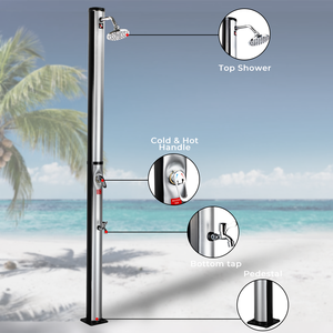 <span class=keywords><strong>Douche</strong></span> <span class=keywords><strong>solaire</strong></span> extérieure économe en énergie avec lavage des pieds pour piscine, <span class=keywords><strong>terrasse</strong></span> et jardin - Product Image 3