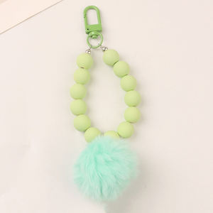 جديد أفخم الكرة سوار سلسلة مفاتيح زوجين قلادة سلسلة سحر بومبوم حلقة مفاتيح هدية الديكور - Product Image 3