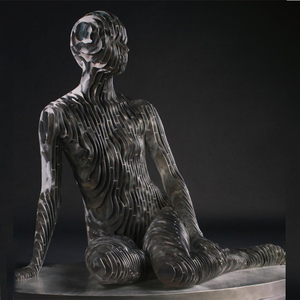 Statua a <span class=keywords><strong>scomparsa</strong></span> moderna in acciaio inossidabile <span class=keywords><strong>di</strong></span> grandi dimensioni decorativa per esterni - Product Image 5
