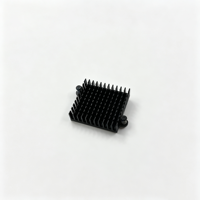 Dissipateur thermique en aluminium extrudé anodisé noir découpé sur mesure par CNC, alliage 6063, refroidisseur de processeur pour ordinateur, refroidisseur de CPU, OEM ODM, usine ISO