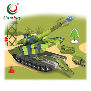 <span class=keywords><strong>Camion</strong></span> di stoccaggio dell'automobile del <span class=keywords><strong>giocattolo</strong></span> del carro armato militare di attrito con 4 automobili diecast - Product Image 1