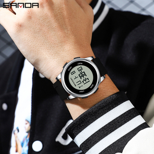 Reloj Deportivo SANDA 9067, Nuevo, de Lujo, Estilo Antiguo, para Hombre, Cronógrafo, Multifuncional, LED HD Luminoso, Resistente al Agua - Product Image 6