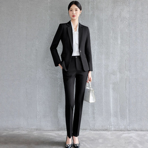 Women's Suit Set Polyester Slim Fit Elegant Anti-Wrinkle Autumn Formal Wear - Product Image 2