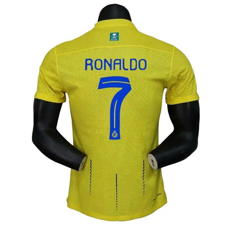 Custom Riyadh Vitória Jogadores edição camisa de futebol Ronaldo 7 # jersey com logotipo jersey impresso futebol t-shirt