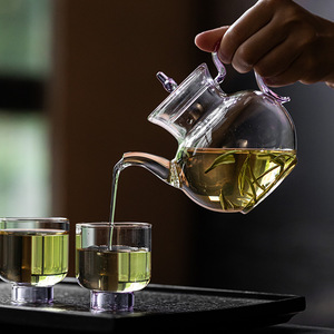 Guanlan Handmade Glass Teapot High Borosilicate With Infuser Filter For Kung Fu <b>Tea</b> <b>Set</b> - Product Image 2