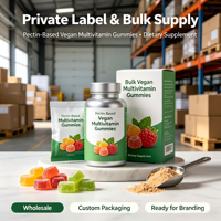 Gummies multivitaminés végétaliens à la pectine, haute concentration (>30%), complément nutritionnel végétal pour adultes