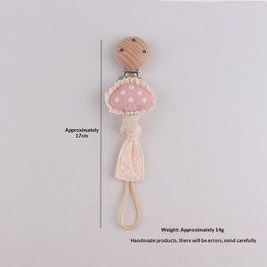 Chaîne de sucette et jouet de <span class=keywords><strong>dentition</strong></span> pour bébé en matériau PC, motif <span class=keywords><strong>champignon</strong></span> de dessin animé, thème forêt, anti-chute, pour le marché international - Product Image 4