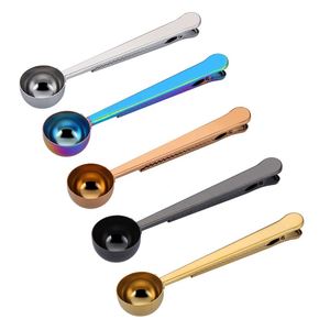 Custom Logo Coffee Scoop Clip 304 Stainless Steel <b>Measuring</b> <b>Spoon</b> Bag Sealer for Promotional Events - Product Image 6