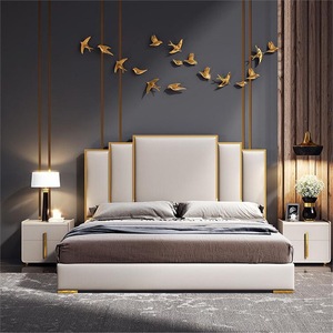 Ventas calientes Camas suaves modernas Muebles de cama de cuero estilo Master Girl con marco de madera Camas japonesas - Product Image 6