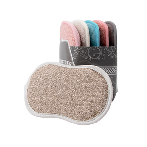 Éponge à vaisselle rectangulaire multifonctionnelle double face, épaisse, absorbante, sans peluches, pour casseroles et poêles de cuisine - Product Image 2