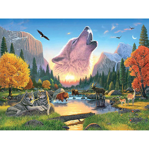 Kits de <span class=keywords><strong>peinture</strong></span> diamant SONGWOOART 5D Designs de loups et d'animaux pour adultes, DIY Full Drill Rhinestone Art, Home Decor & Gift Ideas - Product Image 1