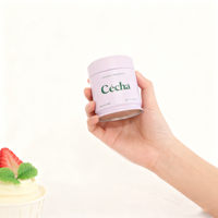 Emballage en boîte ronde en fer blanc de qualité alimentaire pour thé, café, matcha en poudre, avec étiquette personnalisée en gros, 30g 40g, couvercle à vis
