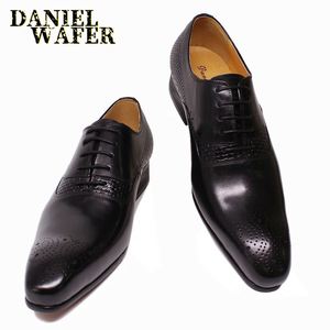Chaussures Oxford en cuir véritable faites à la main pour homme, chaussures de mariage, de fête, de bureau - Product Image 2