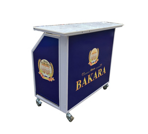 Nuovo Design Bancone <span class=keywords><strong>Bar</strong></span> Pieghevole e Mobile in Lega di Alluminio e Pannello PP con Ruote, Disponibile in Bianco/Nero/Rosso/Arancione per Servizio Bevande - Product Image 4