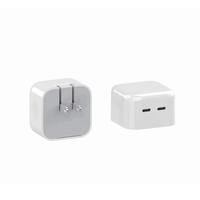Bộ Chuyển Đổi Sạc PD Type C Kép 35W Mới Bộ Sạc Tường USB Du Lịch Sạc Nhanh Phích Cắm US EU UK Cho Điện Thoại Di Động iPhone 13 12 Pro Max