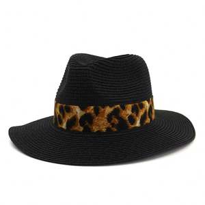 หมวกปานามาสานปีกกว้างแบบคลาสสิกสำหรับผู้หญิง รุ่น J358 ปรับขนาดได้ เหมาะสำหรับชายหาดและกันแดด - Product Image 2