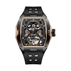 BG5501 Automatic <b>Watch</b> Luminous Pointer Stainless Steel Case Mechanical Movement Rubber Strap <b>Watches</b> for Men - Product Image 1