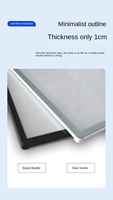 Cadre en aluminium ultra-mince verre trempé couleur étanche LED 10000 Lumens lumineux décoratif intérieur/extérieur tenture murale