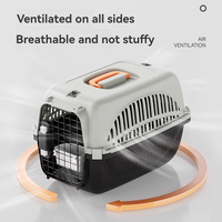 Cage de transport pour chat, rigide et pliable, en plastique, pour voyages en avion, transport portable en extérieur, idéale pour les déplacements chez le vétérinaire et les trajets aériens