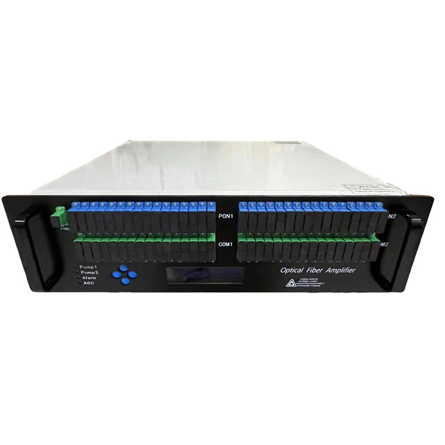 High Power 1550nm Series WDM Fiber Optic Amplifier 16/32/64-Port EDFA for FTTH/FTTB/CATV/HFC with 21DB Tuoying YT-64*21W