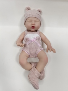 Muñeca <span class=keywords><strong>Reborn</strong></span> de Silicona de 13 Pulgadas, Realista, con Ojos Ceñados, Recién Nacida, con Almohada, Chupete y Pañal - Product Image 5