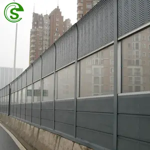 10m yükseklik ses azaltma yalıtım çit duvar iyi görünüm şeffaf tahta gürültü bariyeri konut