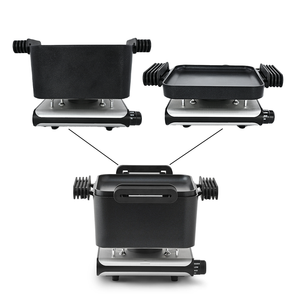 2-in-1 다기능 전기 냄비 & 그릴 바베큐 프라이팬 프라이팬 프라이팬 (가정 요리를 위한 분리형 접시 포함) - Product Image 2