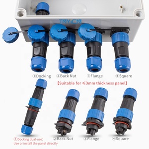 솔더 프리 스크류 설치 빠른 빠른 와이어 케이블 전기 원형 전원 푸시 <span class=keywords><strong>2</strong></span> <span class=keywords><strong>3</strong></span> 4 핀 IP68 방수 커넥터 - Product Image 5