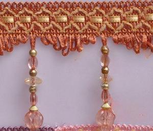 Dưa hấu shaoxing ren hạt rèm cửa trang trí thanh lịch cho trang trí nhà - Product Image 2