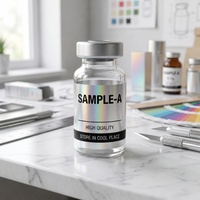 Étiquette autocollante personnalisée pour bouteille en verre holographique 3ml 5ml 10ml, étiquette imperméable