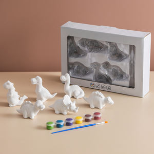 Pintura de dinosaurio de cerámica para niños, juguetes de dibujo, artesanía creativa Popular hecha a mano, educación, DIY - Product Image 3