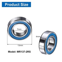 Rodamiento de Bolas en Miniatura Ultra Suave MR137 de 7x13x4mm para Carretes de Pesca, Modelos RC, Helicópteros RC, Drones y Motores sin Escobillas