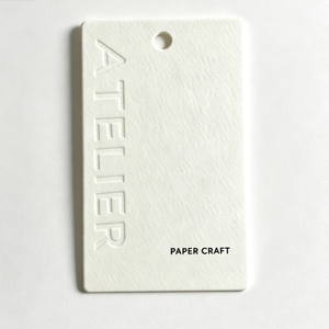 Etiquetas de <span class=keywords><strong>Precio</strong></span> para Ropa en Papel Kraft Blanco Texturizado en Relieve, Tarjetas para Prendas de Vestir, Etiqueta con Logotipo Personalizado para Marca de Ropa - Product Image 3