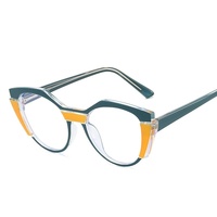 QSKY Nouvelles Lunettes de Vue Tendance Rétro Anti-Lumière Bleue Monture Polygone Mode Femme