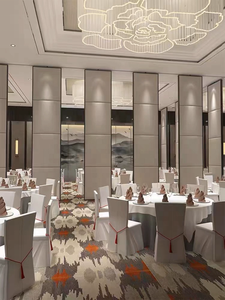 Dubai hotel de cinco estrellas salón de baile semiautomático Puerta de partición móvil pista colgante actividad partición pared pantalla silenciosa - Product Image 4