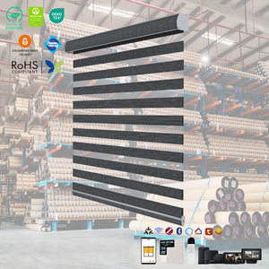 Ứng dụng wifi thông minh tự động kép Con lăn động cơ Rèm Shades ngày đêm cửa sổ điện cơ giới Zebra rèm tùy chỉnh kích thước - Product Image 1