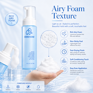โฟมจัดแต่งทรงผม OEM ODM สำหรับผมลอน ช่วยจัดแต่งทรง ป้องกันความร้อน และทำให้ผมนุ่มสลวย - Product Image 4