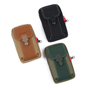 Sac banane unisexe vintage Oxford imperméable pour téléphone, sacoche EDC d'extérieur avec fermeture éclair, ceinture incluse, pochette en forme de boîte - Product Image 5