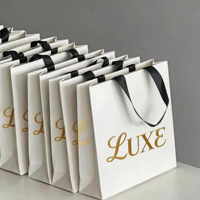 Sac en papier écologique personnalisé imprimé en couleur, imperméable, 230 g/m², laminé, pour emballage de chaussures de boutique