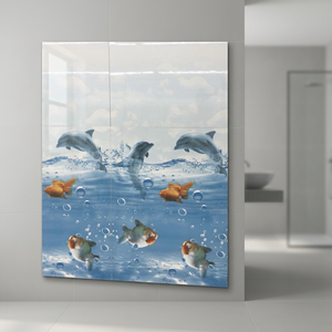 Carreaux muraux en céramique imprimés avec une image HD : 300x600 mm, 30x60 cm, 12x24 pouces. Parfait pour la salle de bain et la décoration murale intérieure en porcelaine - Product Image 1