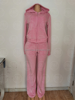 Ensemble de survêtement décontracté deux pièces Y2K pour femme, automne-hiver, avec sweat à capuche court zippé oversize et pantalon capri, style streetwear et loungewear