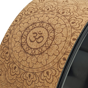 ล้อโยคะทำจากยางคอร์กและพลาสติก PP ขนาด 32*12.5 ซม. แบบพกพา สำหรับบริหารหลัง ช่วยยืดหลัง รองรับการฝึกพิลาทิส - Product Image 4