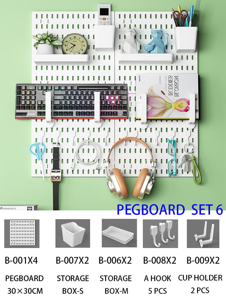 Pegboard set 6 Blanc