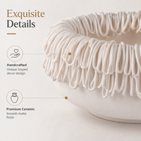 Jossin handgemaakte witte keramische chocolade schaal decoratieve serveerschaal voor desserts & snacks huisdecoratie