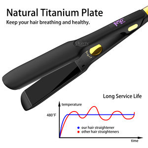 <span class=keywords><strong>Plancha</strong></span> <span class=keywords><strong>de</strong></span> Pelo Profesional <span class=keywords><strong>de</strong></span> Nano <span class=keywords><strong>Titanio</strong></span>, Calentamiento Rápido, Placa Ancha MCH, 480F 250C, <span class=keywords><strong>para</strong></span> Tratamiento <span class=keywords><strong>de</strong></span> Queratina - Product Image 3