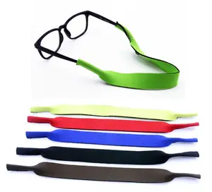 定制印花升华可调氯丁橡胶运动太阳镜挂绳儿童眼镜颈带浮动氯丁橡胶太阳镜带