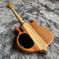 Manche de guitare basse électrique personnalisé Burst Maple Top 4 5 6 cordes à travers le corps personnalisé Alem basse électrique