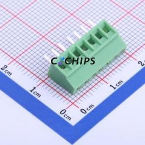 XY308-2.54-7P Screw Terminal Block Through hole Component (THT),P=2.54mm Connector 1x7P 2.54mm Green Through Hole - Product Image 1