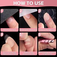 Colle liquide double face en gros à séchage rapide, gelée transparente qui n'endommage pas les ongles pour l'extension des faux ongles