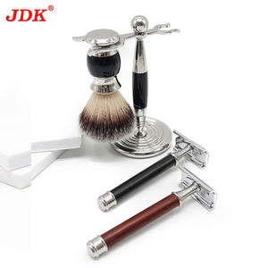 JDK-afeitadora con mango de palisandro para hombre, maquinilla de afeitar con cabezal de Metal, de seguridad, herramientas de afeitado de barba, Color negro - Product Image 3